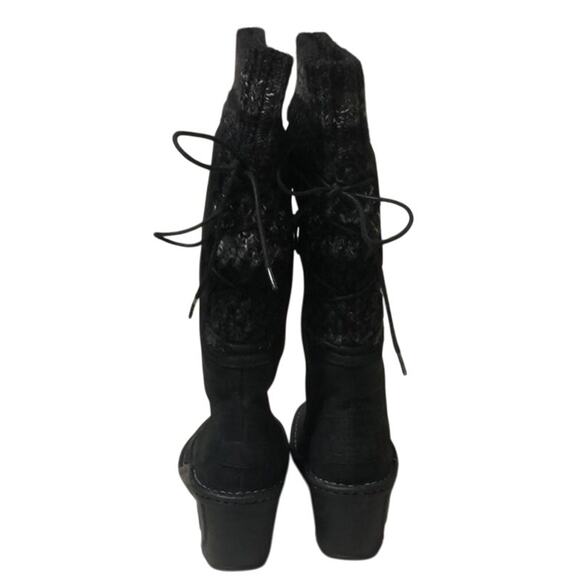 UGG black Skylair knee high wedge sweater boots - Picture 5 of 8